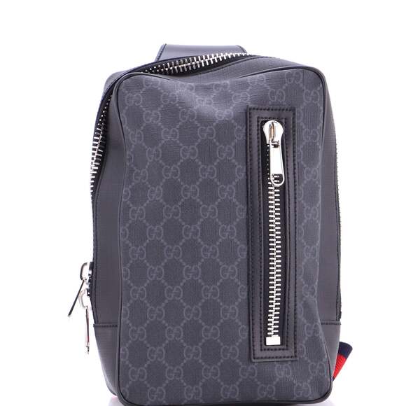 Gucci Soft Zip Sling Bag Gg Coated #235008G99B
